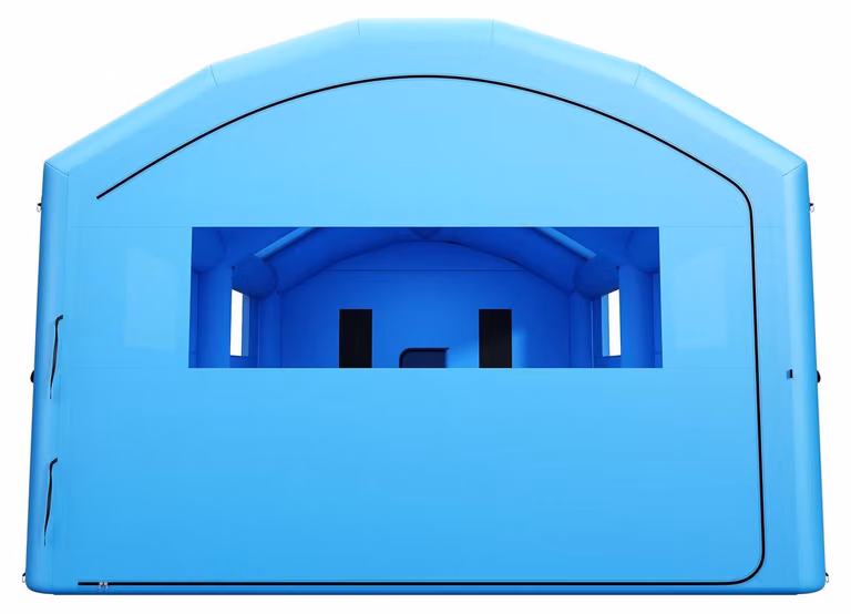Cabina di verniciatura gonfiabile, dimensioni 10 x 6 x 4 metri, cabina di verniciatura portatile con ventilatori da 950W+1100W, filtro in cotone di grandi dimensioni, area di cambio, tenda di verniciatura a tetto ad arco per camion pick-up di dimensioni s