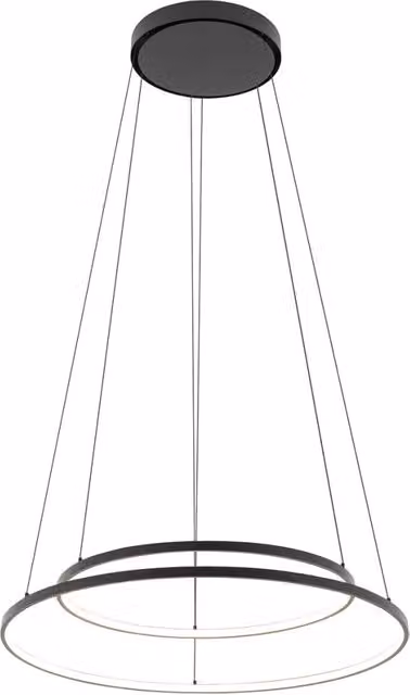 Lampada sospensione nera LED doppio anello Circolo Nowodvorski