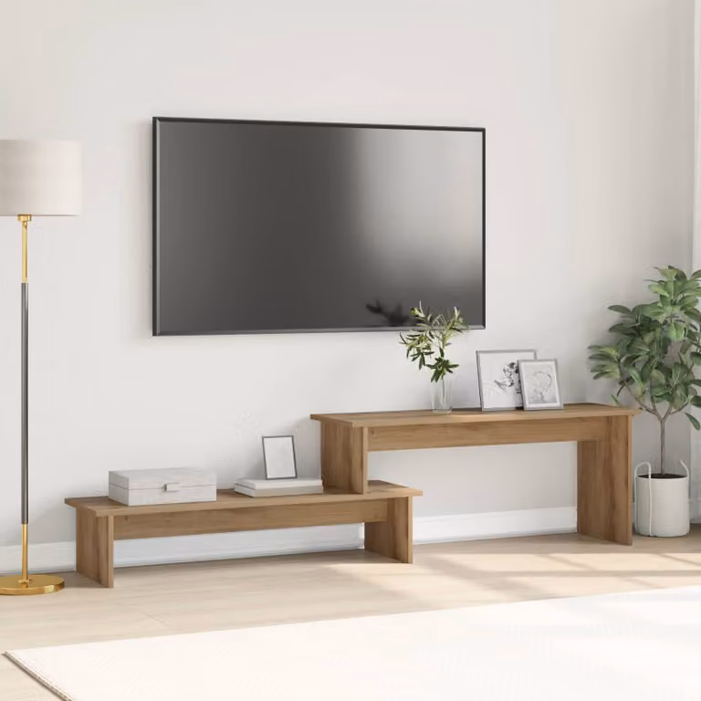 Set mobile TV moderno vidaXL in rovere artigianale marrone L: 180,5 cm, P: 30 cm, H: 43 cm