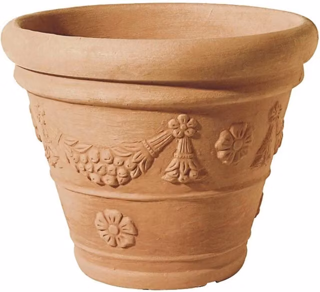 Vaso Tondo Festonato Tropea Cnfa 72 in Resina Marrone Telcom – 1
