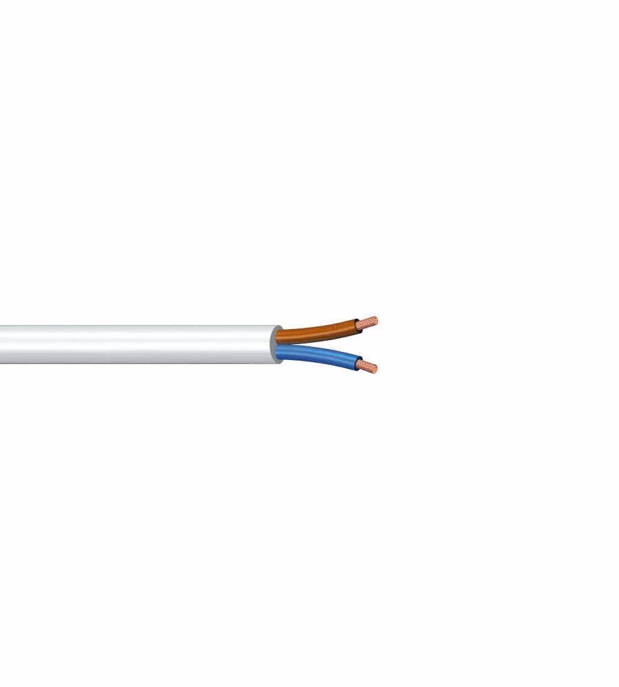 Poly Pool Cavo bipolare H05VV-F 2 x 1 mm² bianco 1 metro per installazioni