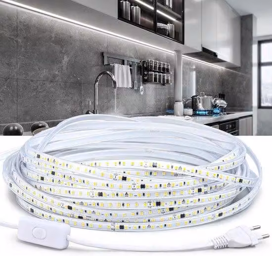 Strisce LED 10 m bianco freddo 6000 K - Illuminazione resistente alle intemperie per interni ed esterni