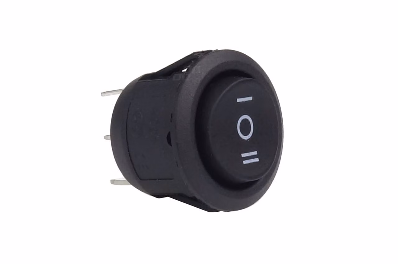 Interruttore 3 Posizioni 12V 230V Nero Universale A Bilanciere