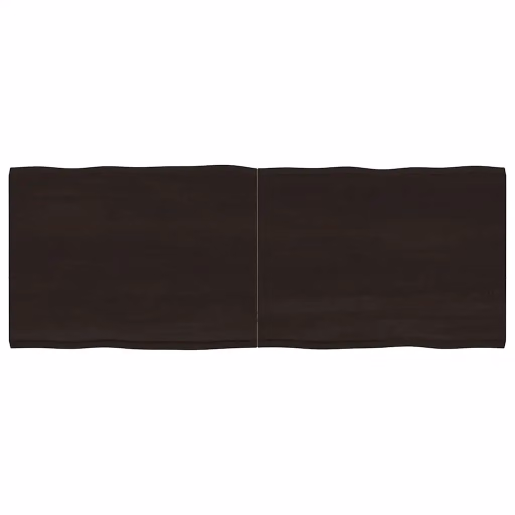 vidaXL Piano Tavolo Marrone Scuro 160x60x(2-4)cm Rovere Non Trattato