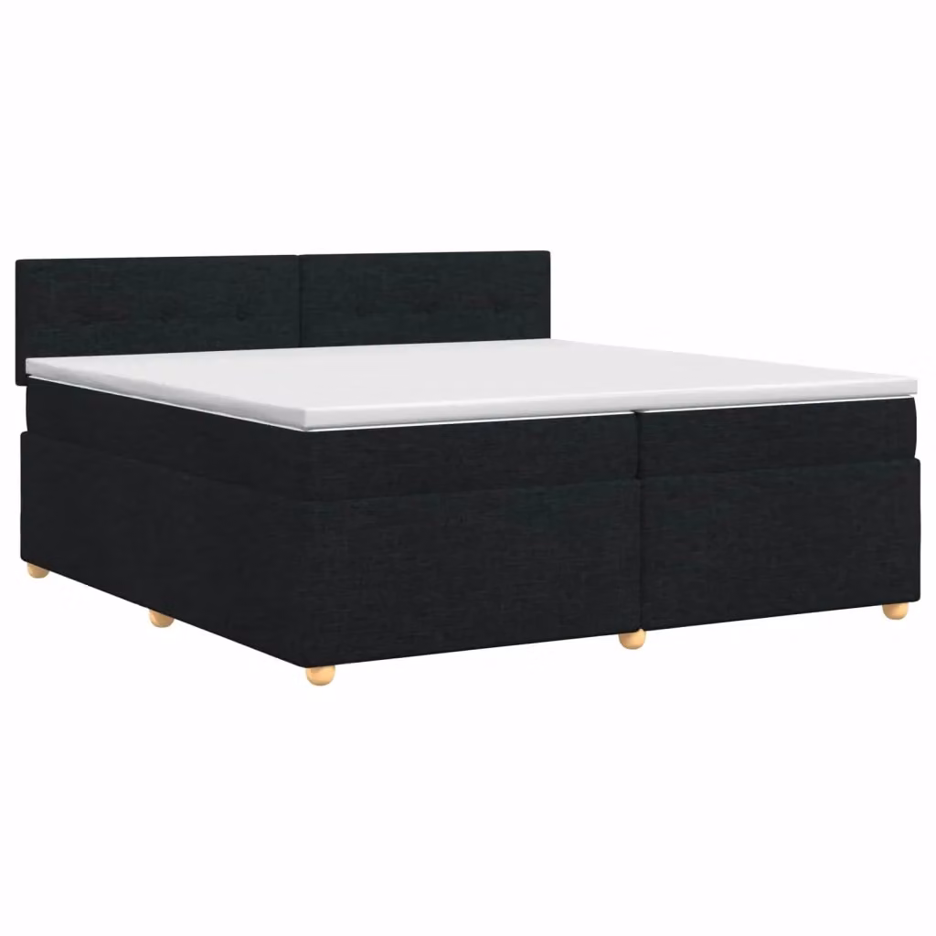 Letto box spring con materasso ibrido vidaXL nero L/P/H: 202 x 200 x 140 cm – 2