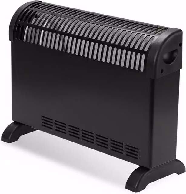 Termoconvettore Elettrico da Pavimento Wintem 2000W con Termostato e Protezione dal Surriscaldamento, Nero o Bianco, L: 51 cm, P: 10,5 cm, H: 38,5 cm