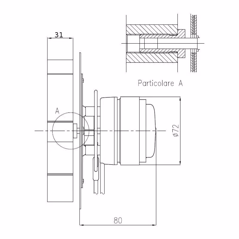 Estrattore Aspiratore Fumi per Stufa a Pellet FANDIS VFC2C23 con Motore ECOFIT 2RECA3, Encoder e Ventola da 31mm, Colore Argento – 2