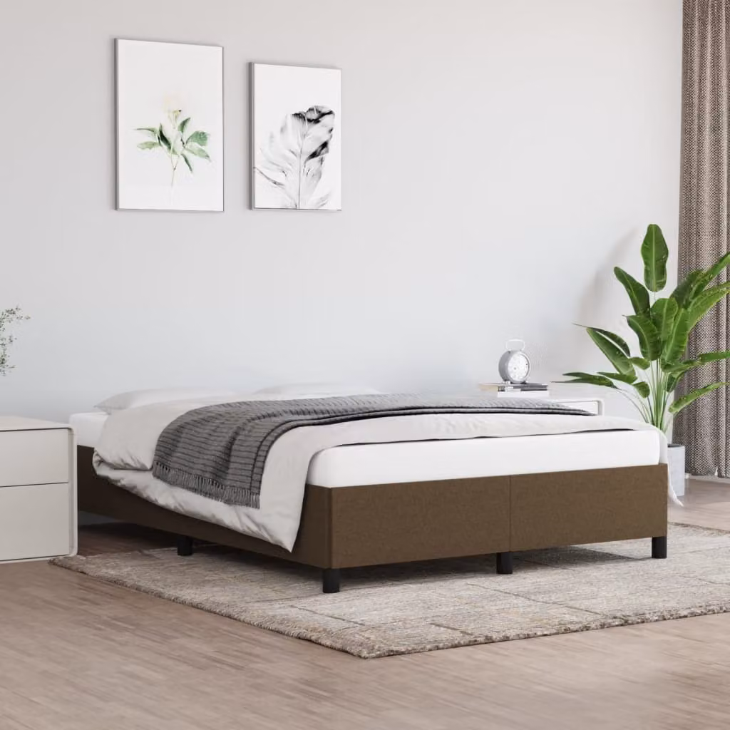 The Living Store rete marrone scuro 140x190 cm in tessuto