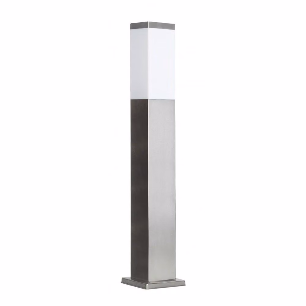 Palo da giardino quadrato 65 cm 1xE27 argento IP44 SU-MA Inox SS802-650