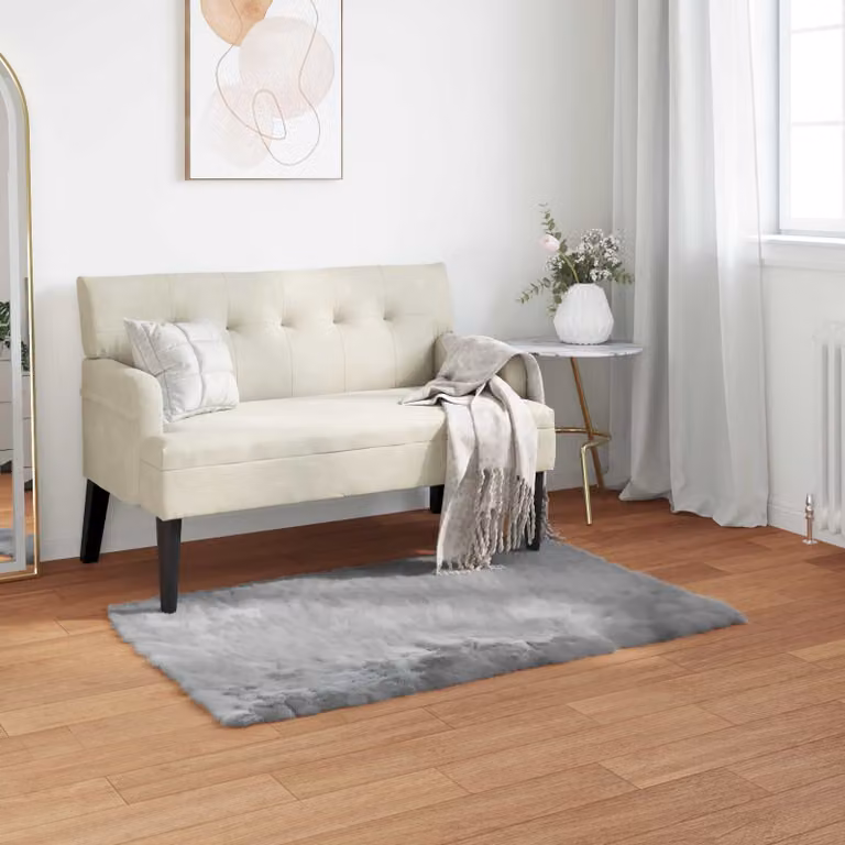 Tappeto moderno vidaXL in poliestere color grigio, L: 80 cm, P: 150 cm