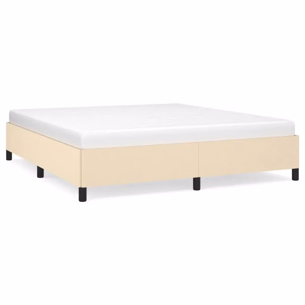 Struttura Letto Design Mania in Tessuto Beige con Doghe in Legno L/P/H: 180 x 200 x 35 cm – 2