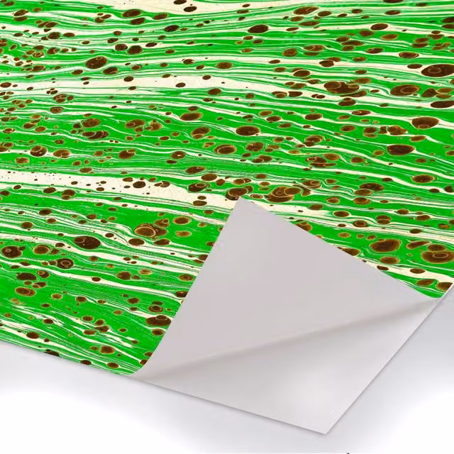 MARBLED PAPER - GREEN - Pellicola adesiva in PVC finitura opaca Misura: 100x1000 cm