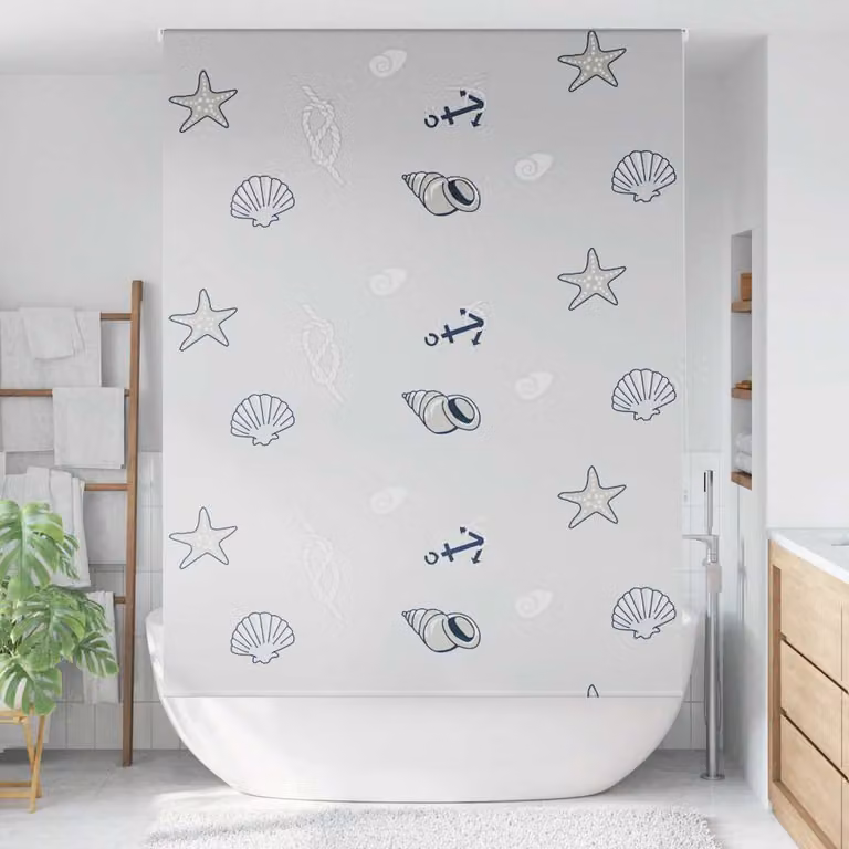vidaXL Tenda a Rullo Doccia 150x240 cm Larghezza Tessuto 146 cm