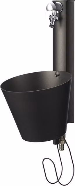Fontana a Parete da Giardino con doppio Rubinetto Belfer 42/PRS Antracite