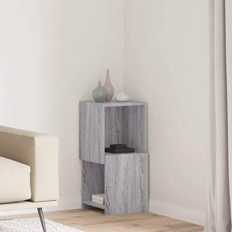 Mobile angolare vidaXL in legno ingegnerizzato Grigio Sonoma L/P/H: 30,5 x 30 x 65 cm
