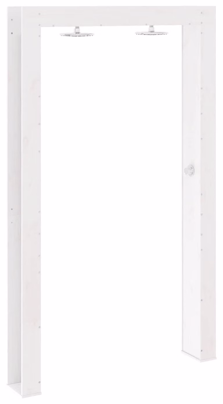 Doccia da esterno 226 cm Legno massello di pino e acciaio inox