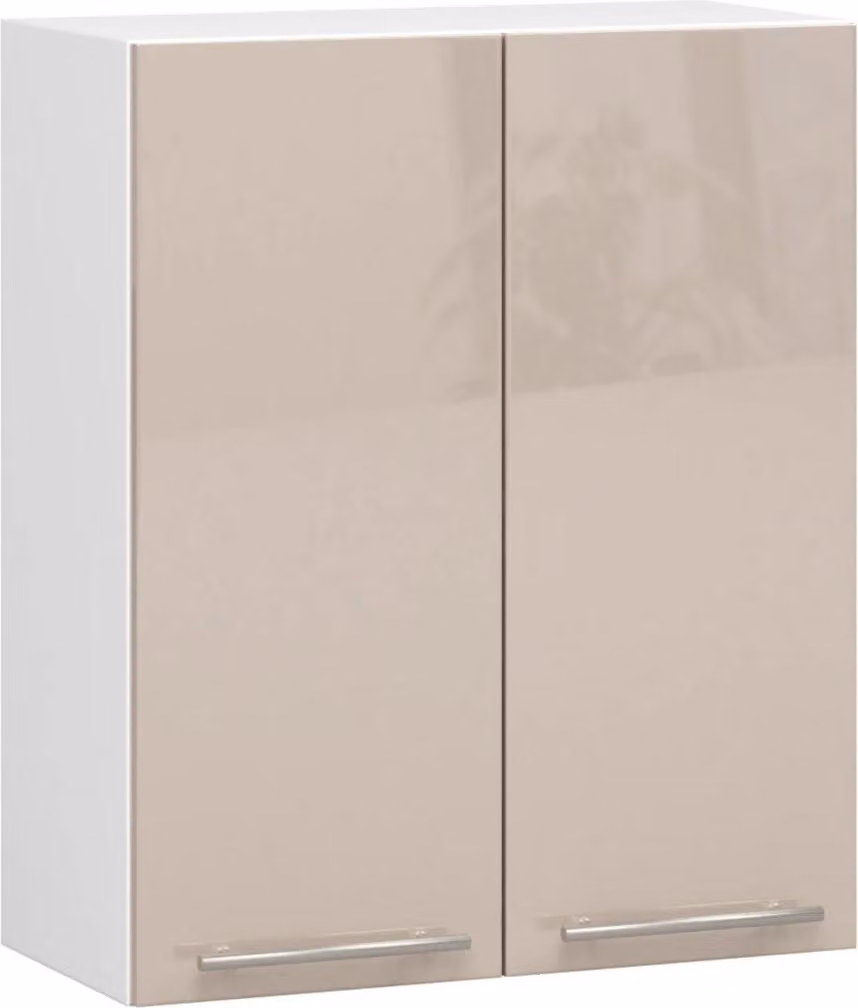 Pensile cucina 60 cm VERMINA - bianco / cappuccino lucido
