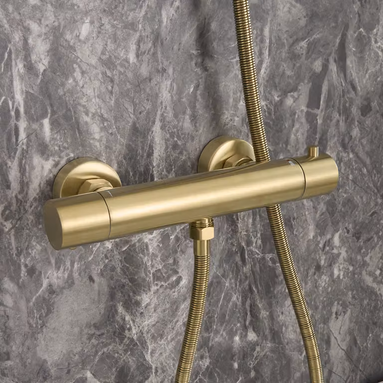 Miscelatore Termostatico a Barra Oro Satinato Hudson Reed