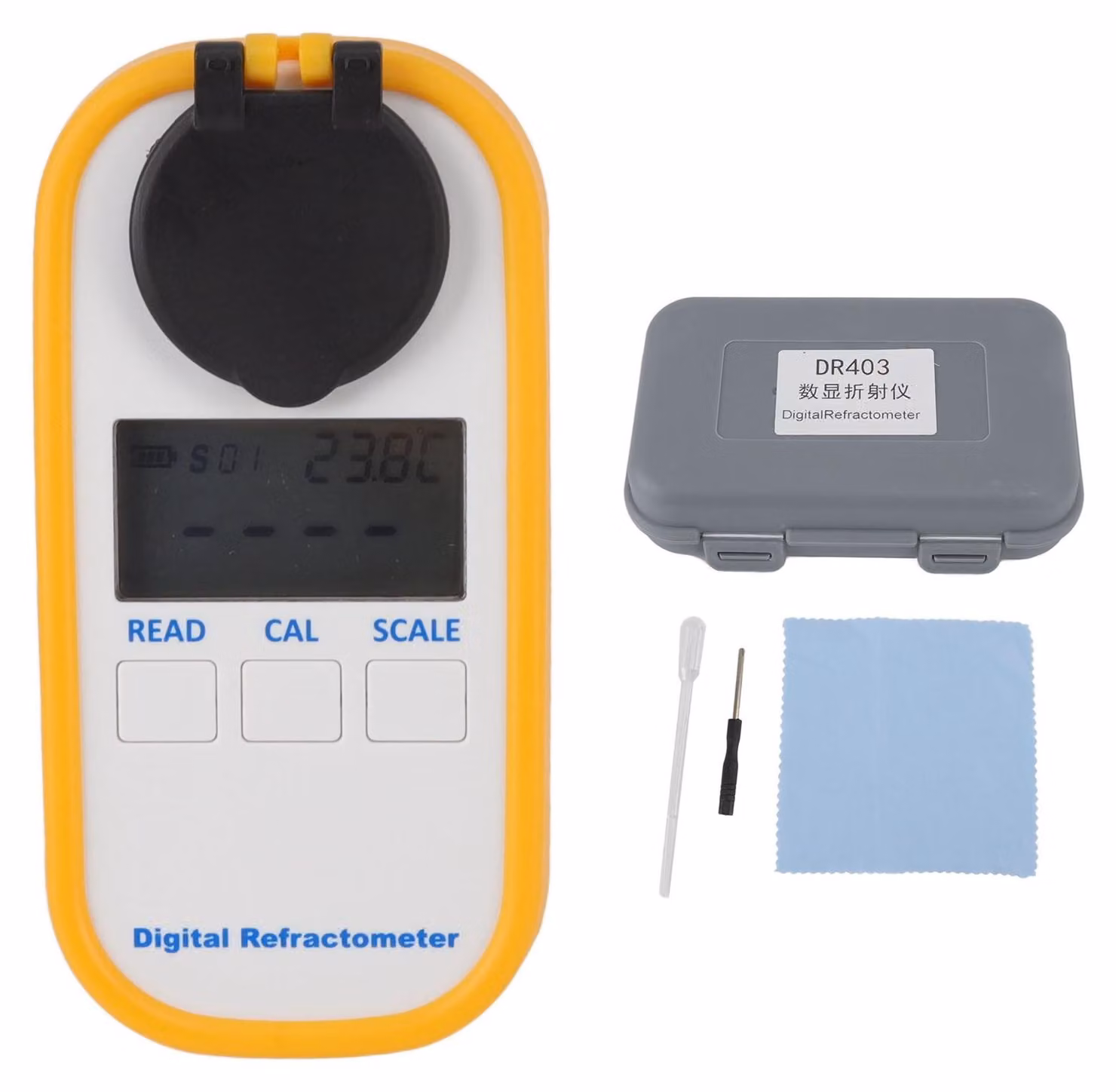 Misuratore di concentrazione digitale portatile per solventi, range: 0-80%