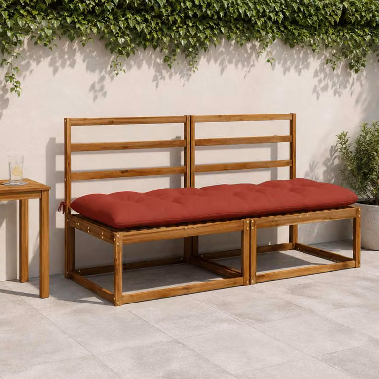 vidaXL Cuscino per panchina VIANEN 100% Poliestere Rosso