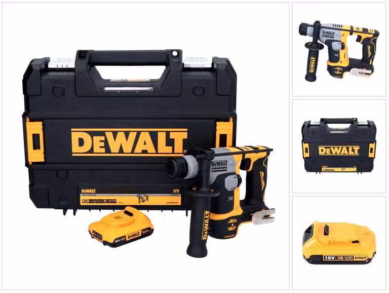 DeWalt DCH 172 Trapano a percussione a batteria 18 V 16 mm 1,4 Joule SDS plus Brushless + 1x batteria ricaricabile 2,0 Ah + TSTAK - senza caricatore