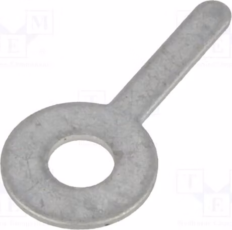 5 connettori a saldare ad anello, ottone, serie 4000 - Connettori a saldare M3, avvitabili, diametro: 3,3 mm, foratura passante: 0,5 mm