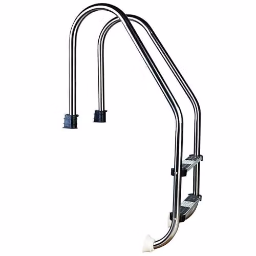 Scaletta per piscina interrata STANDARD in acciaio Inox AISI 304L (2 gradini, altezza minima 0,90 m)