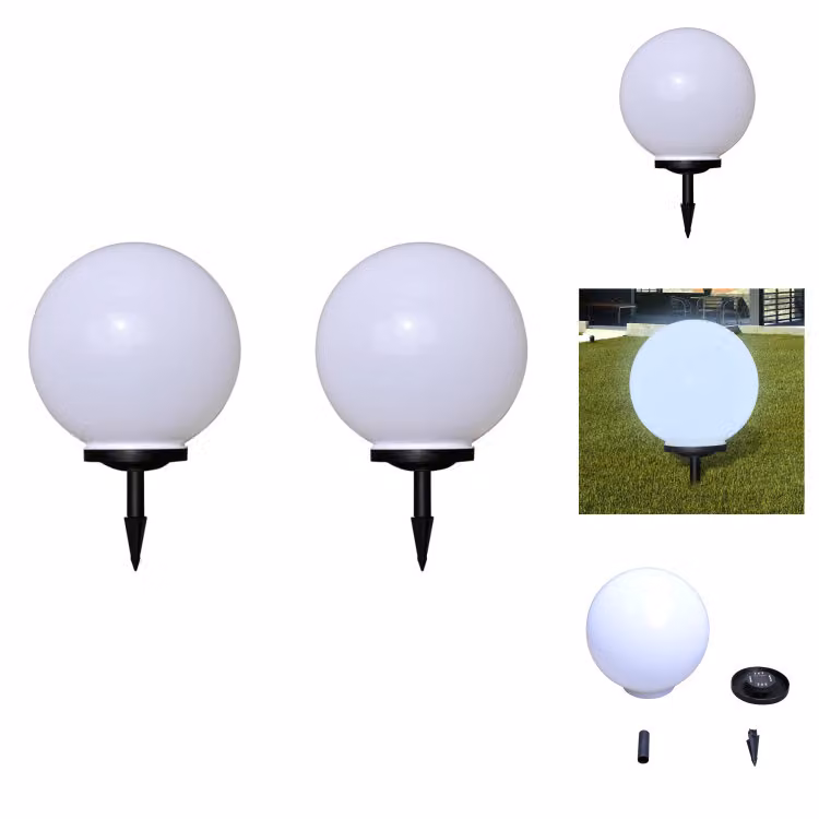 vidaXL Luci per sentieri 2 pz. LED 40 cm con picchetto a terra - Illuminazione esterna