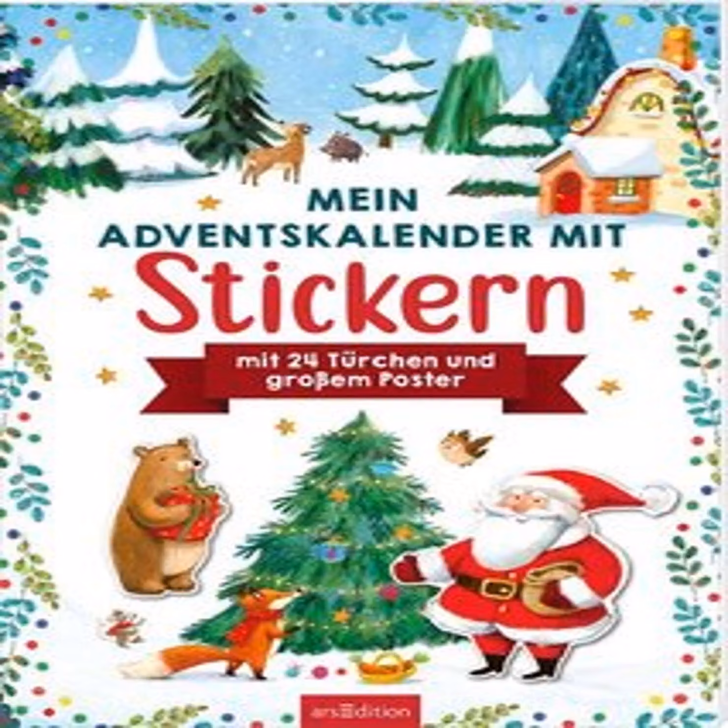 Il mio calendario dell'avvento con gli adesivi