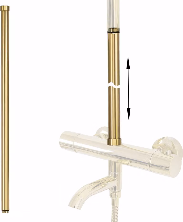 Prolunga per Set Vasca/Doccia Rea 60 cm Brush Gold