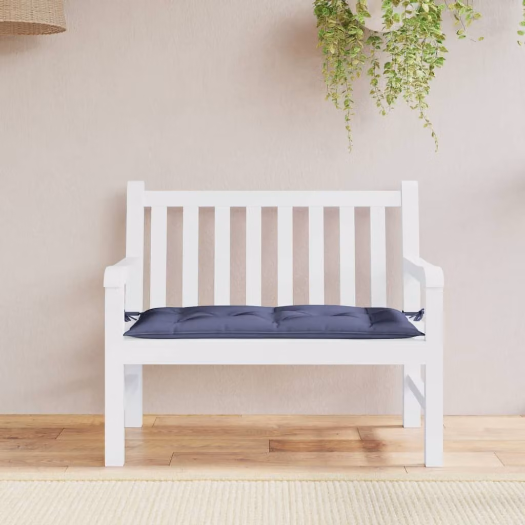 Cuscino per panca da giardino vidaXL Blu, L 110 x P 50 x H 7 cm, in tessuto Oxford impermeabile e traspirante