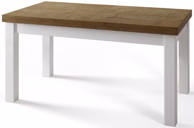 Tavolo Rettangolare per Sala da Pranzo Classico, Allungabile, Dimensioni: 120-160 cm, Lefkas
