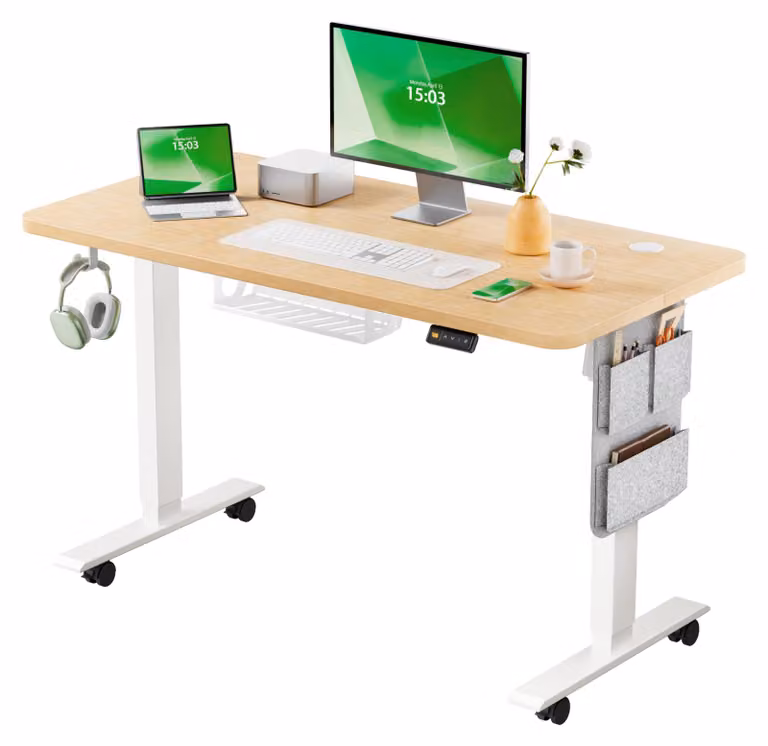 Scrivania regolabile in altezza elettricamente - Intervallo di altezza: 72-120 cm - Piano di lavoro: 120x60 cm