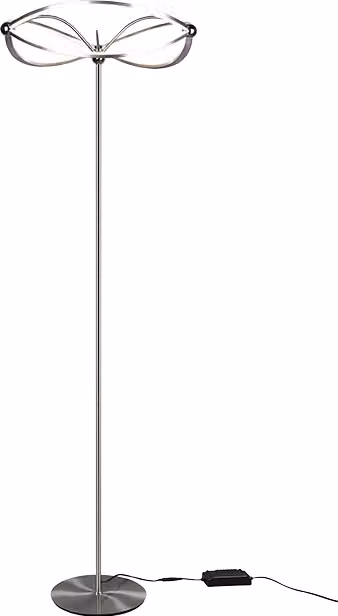 Lampada Piantana Led con Ellissi Dimmer Acciaio Satinato Charivari GD Trio