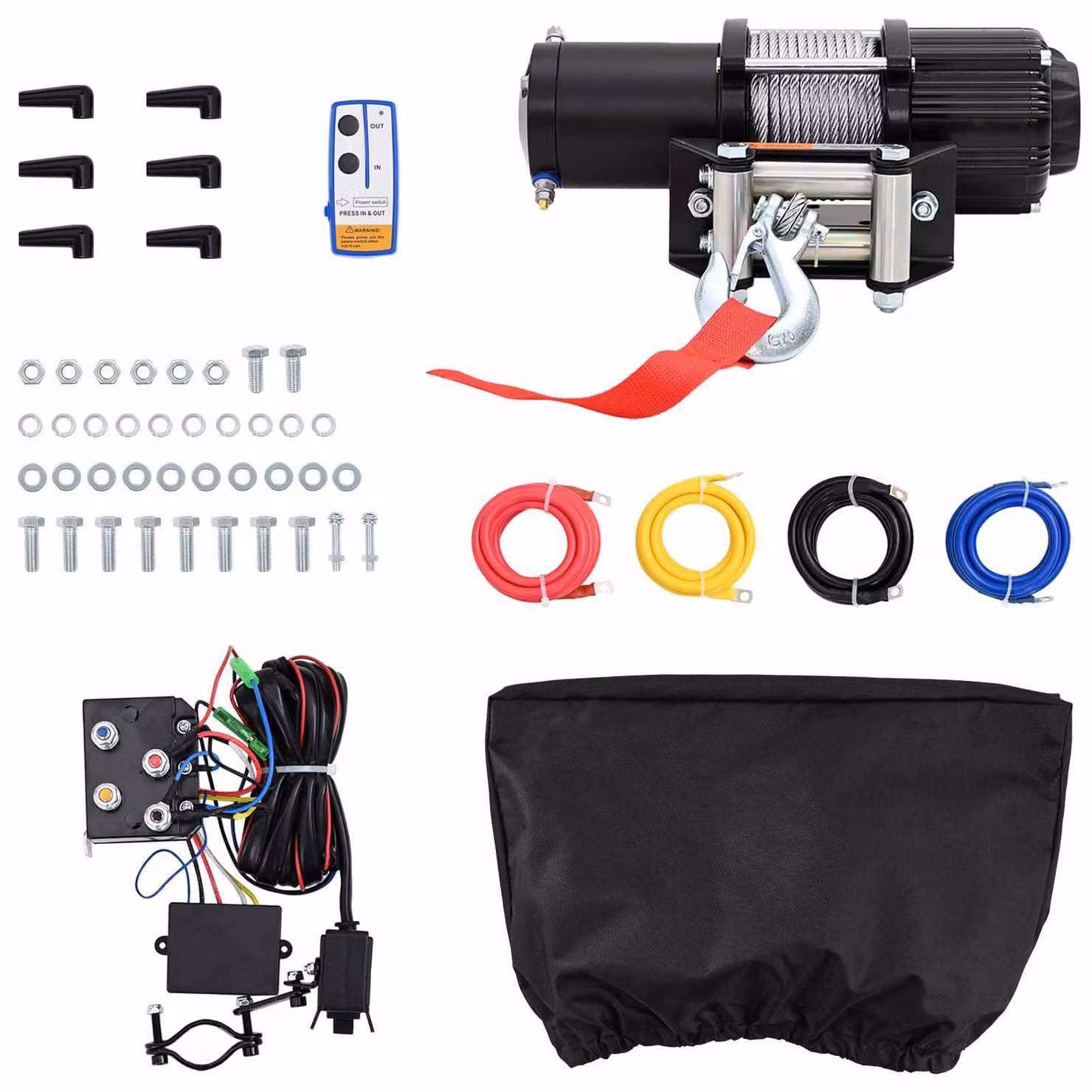 Avvolgitori elettrici in PVC, colore nero