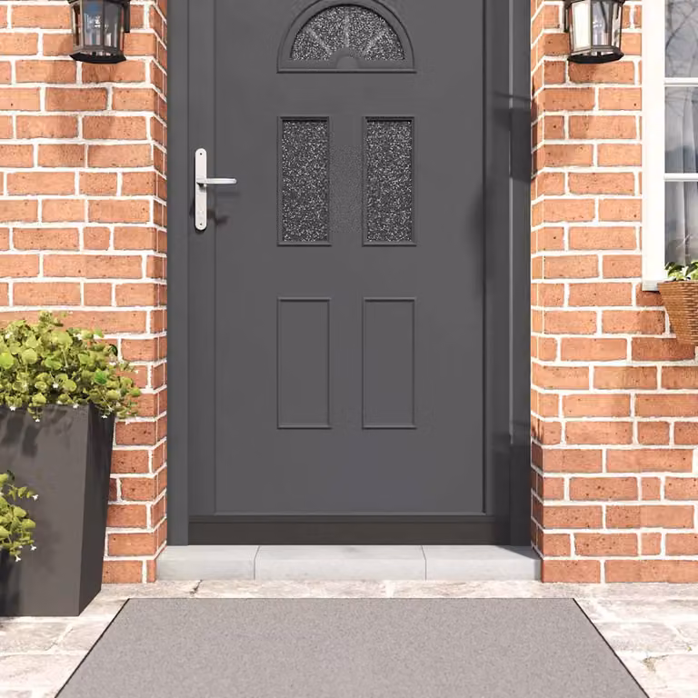 Set di 12 spazzole autoadesive per porte vidaXL in lega di alluminio, colore nero, L: 100 cm