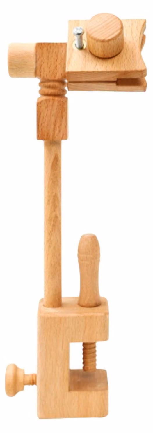 Supporto in legno di faggio per telai da ricamo, regolabile in altezza, 20 cm