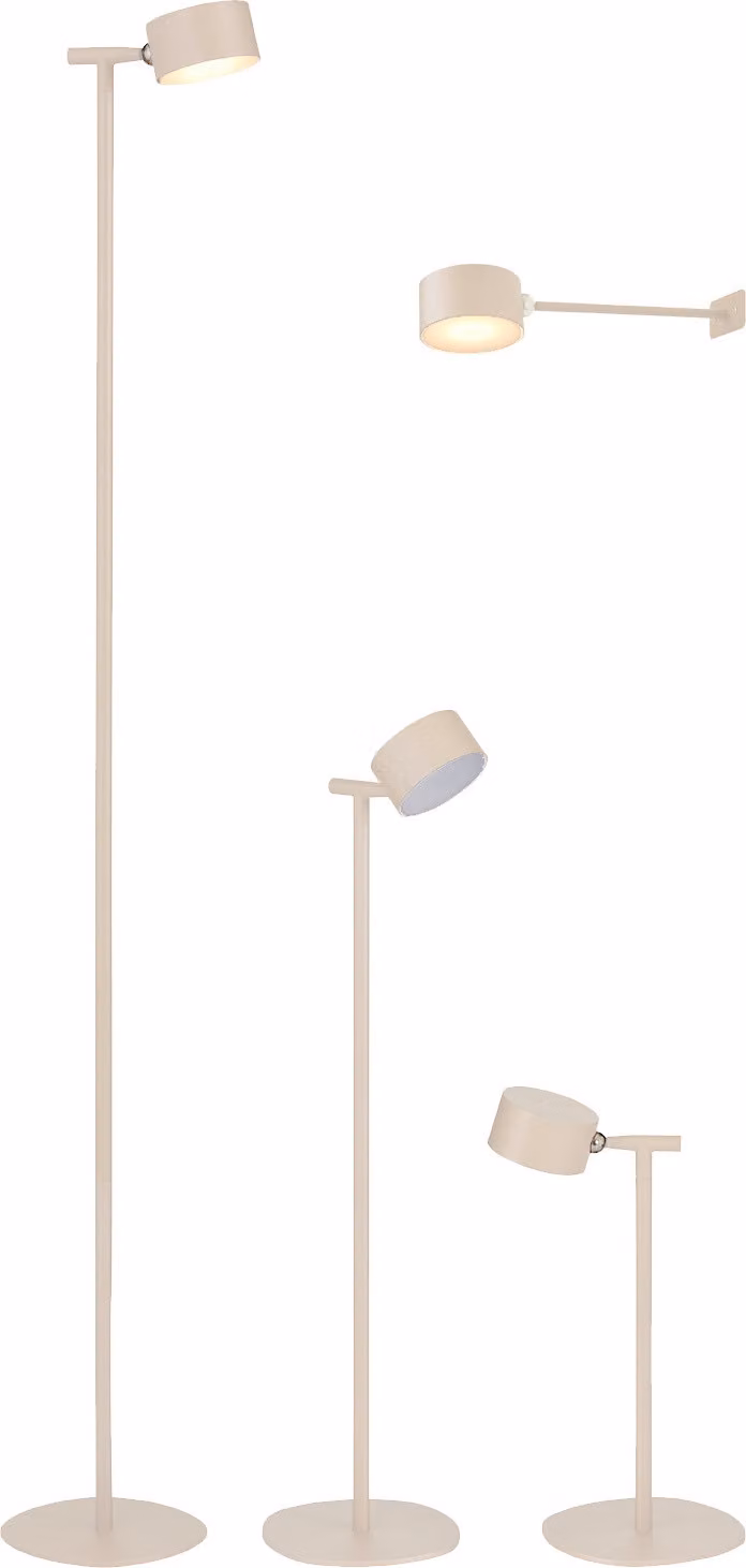 Northpoint 3 in 1 LED lampada da lettura ricaricabile lampada da terra lampada da parete dimmerabile lampada da tavolo beige