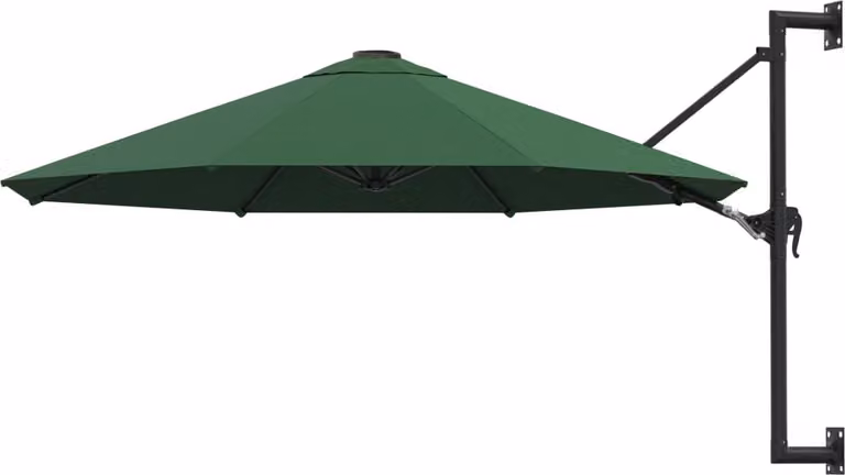 Maison Exclusive - Ombrellone da parete con palo in metallo 300 cm verde