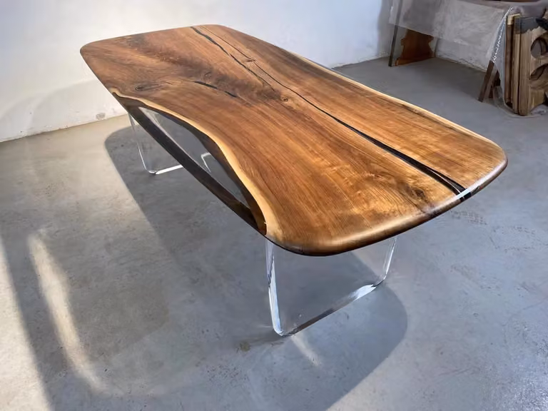 Couchtisch River Table Echtes Holz Flusstisch Massiv Epoxidharz Tische 140x60