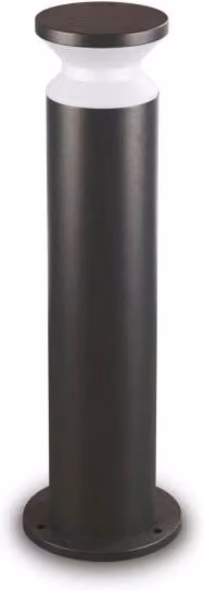 Lampada da terra a torre Ideal-Lux Pt1 in metallo nero per giardino e terrazzo, H: 60 cm