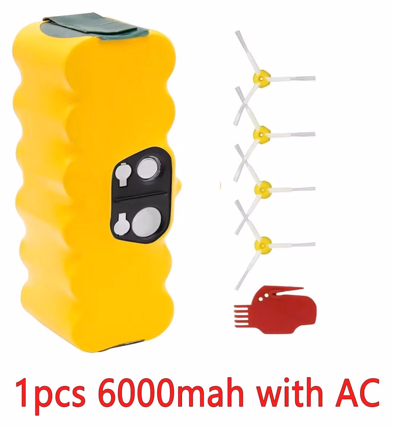 Batteria di ricambio per aspirapolvere robot, 14,4 V, 6000 mAh, Ni-MH. Compatibile con le serie 500, 600, 700, 800 e 900. Colore: marrone