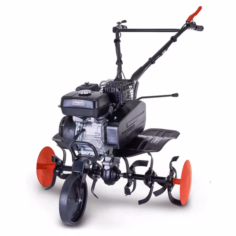 Zappatrice a benzina Scheppach MTP750 - 5,7 CV | Larghezza di lavoro 75 cm | Profondità di lavoro 31 cm | 24 lame ⌀315 mm | 2 marce avanti | Ruota di trasporto
