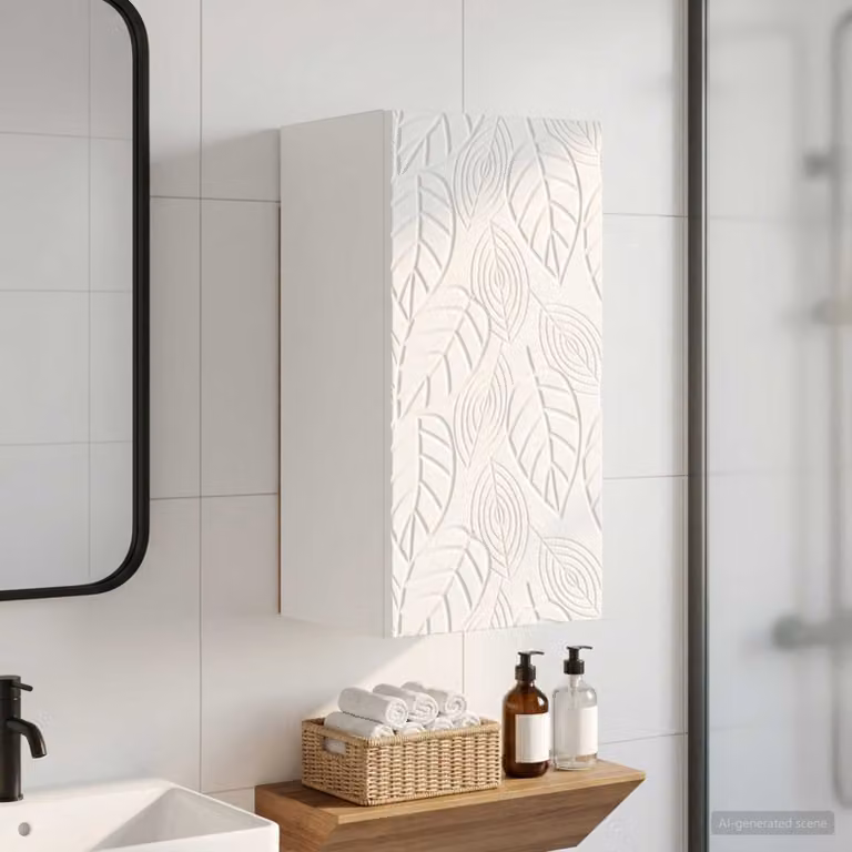 Armadio da bagno a muro vidaXL DELFT Bianco moderno con ante a battente L/P/H: 30 x 31 x 59 cm