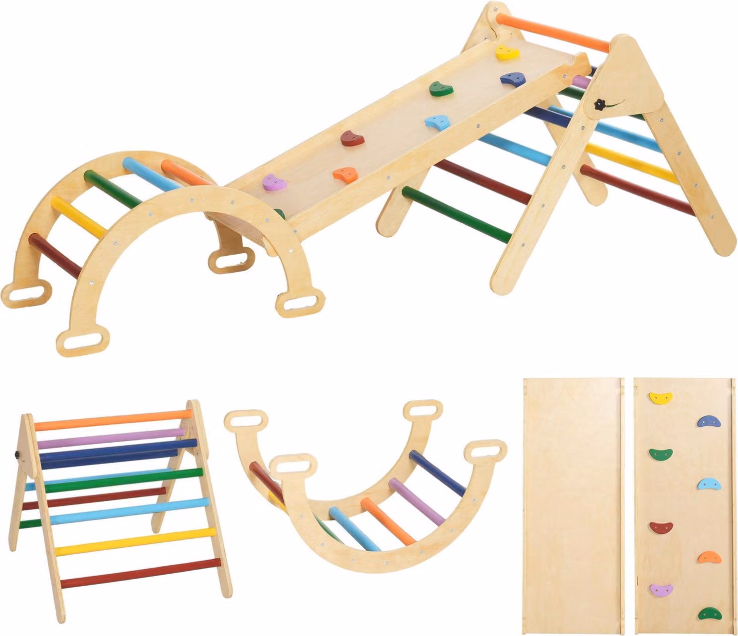 Set da arrampicata per bambini piccoli, 5 in 1, dai 18 ai 48 mesi