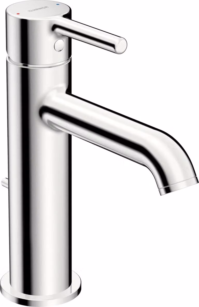 Miscelatore lavabo Hansa HA EHM, bassa pressione, VANTIS Style 5438, set di scarico con tirante, sporgenza 133 mm, cromato, 1 pz.