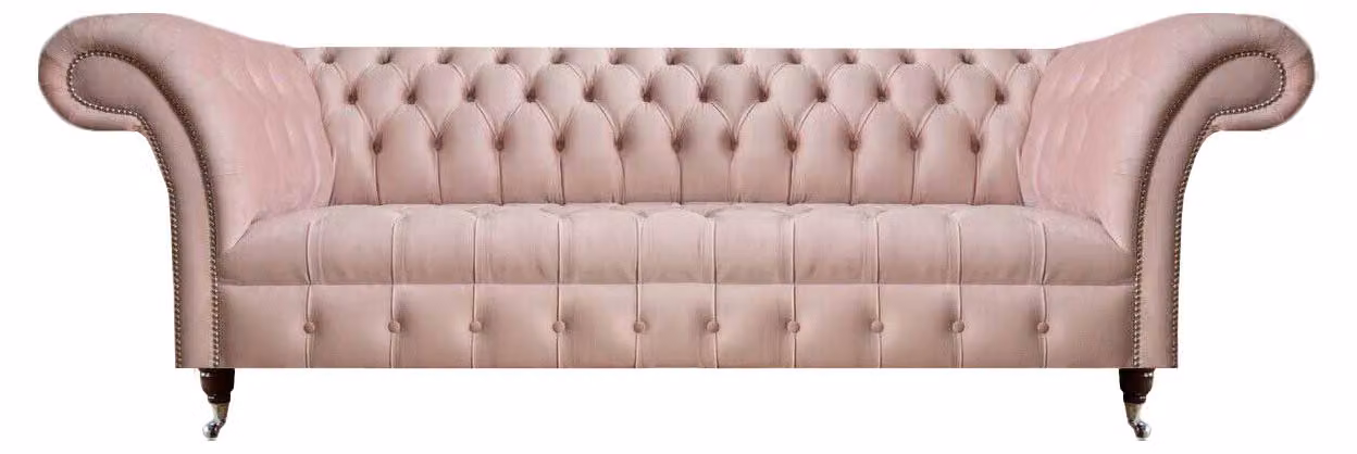 Rosa Chesterfield Wohnzimmer Couch Stilvolle Polstersofas Design Couch