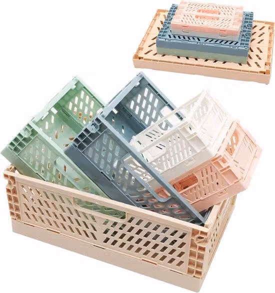 Set da 5 contenitori organizer pieghevoli in plastica
