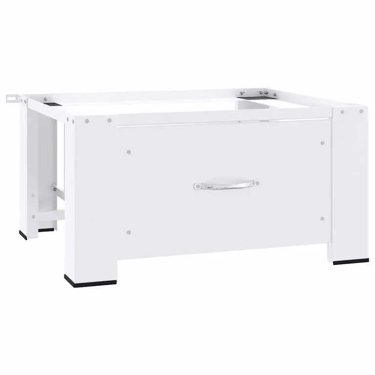 vidaXL Supporto Alzatina con Cassetto per Lavatrice Bianco L/P/H: 64 x 55 x 32,5 cm