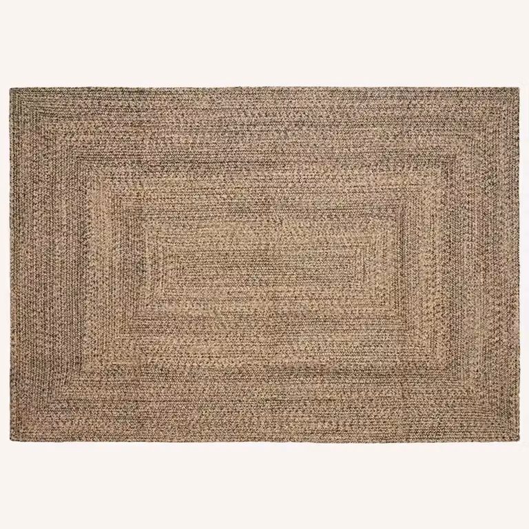 Tappeto da area moderno vidaXL in juta, rettangolare, beige e nero, L 160 cm x P 230 cm